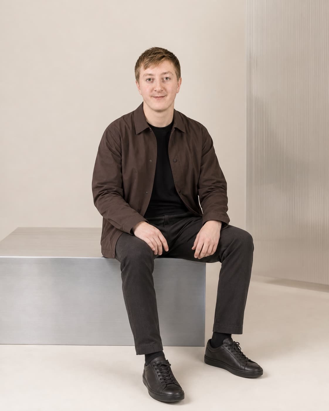 Studio portrait of Moritz Zinecker