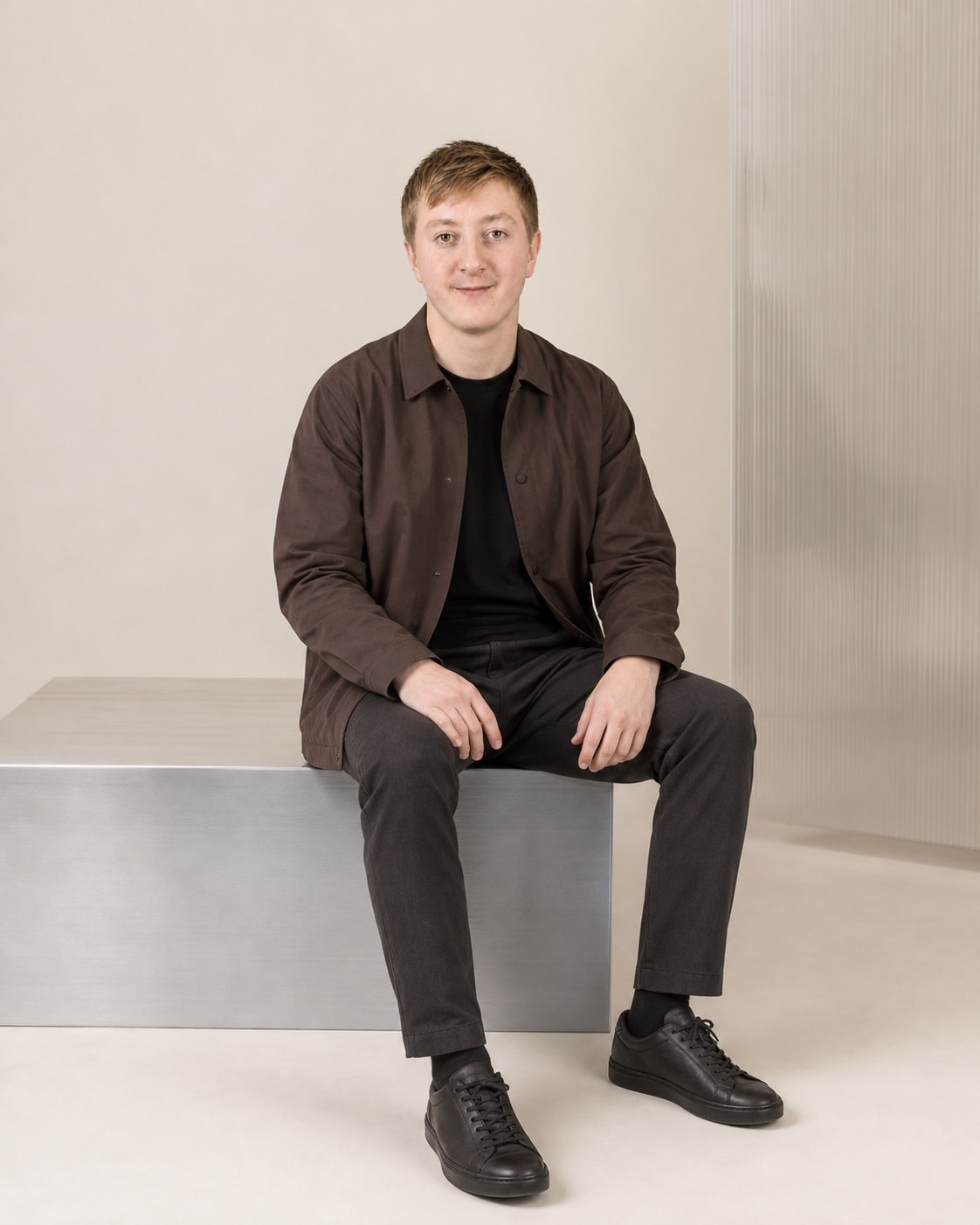 Studio portrait of Moritz Zinecker